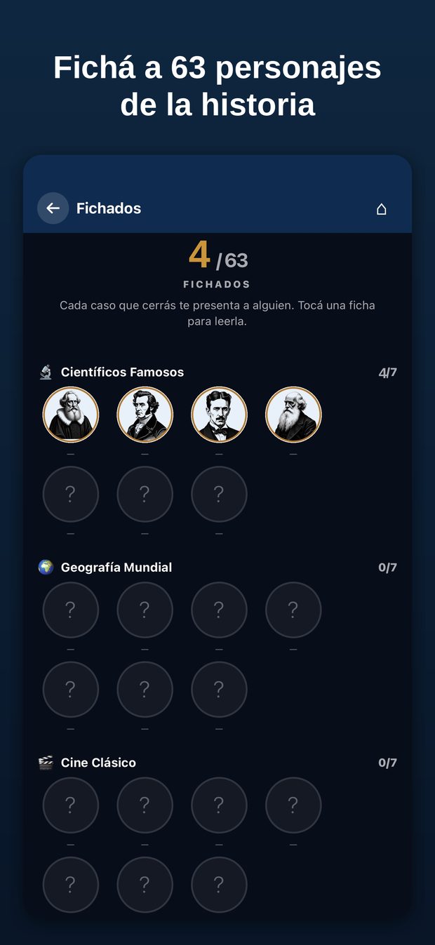 Fichá a 63 personajes de la historia